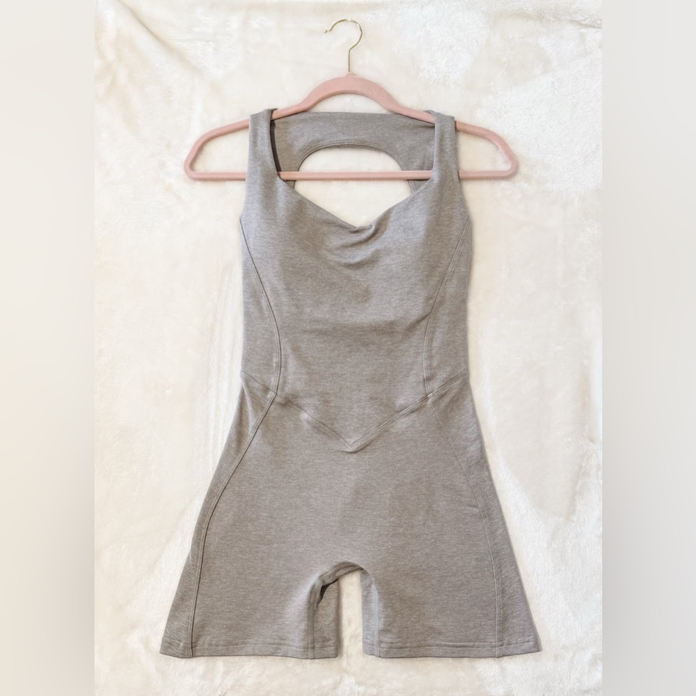 BuffBunny Gray Sleeveless Jumpsuit Romper